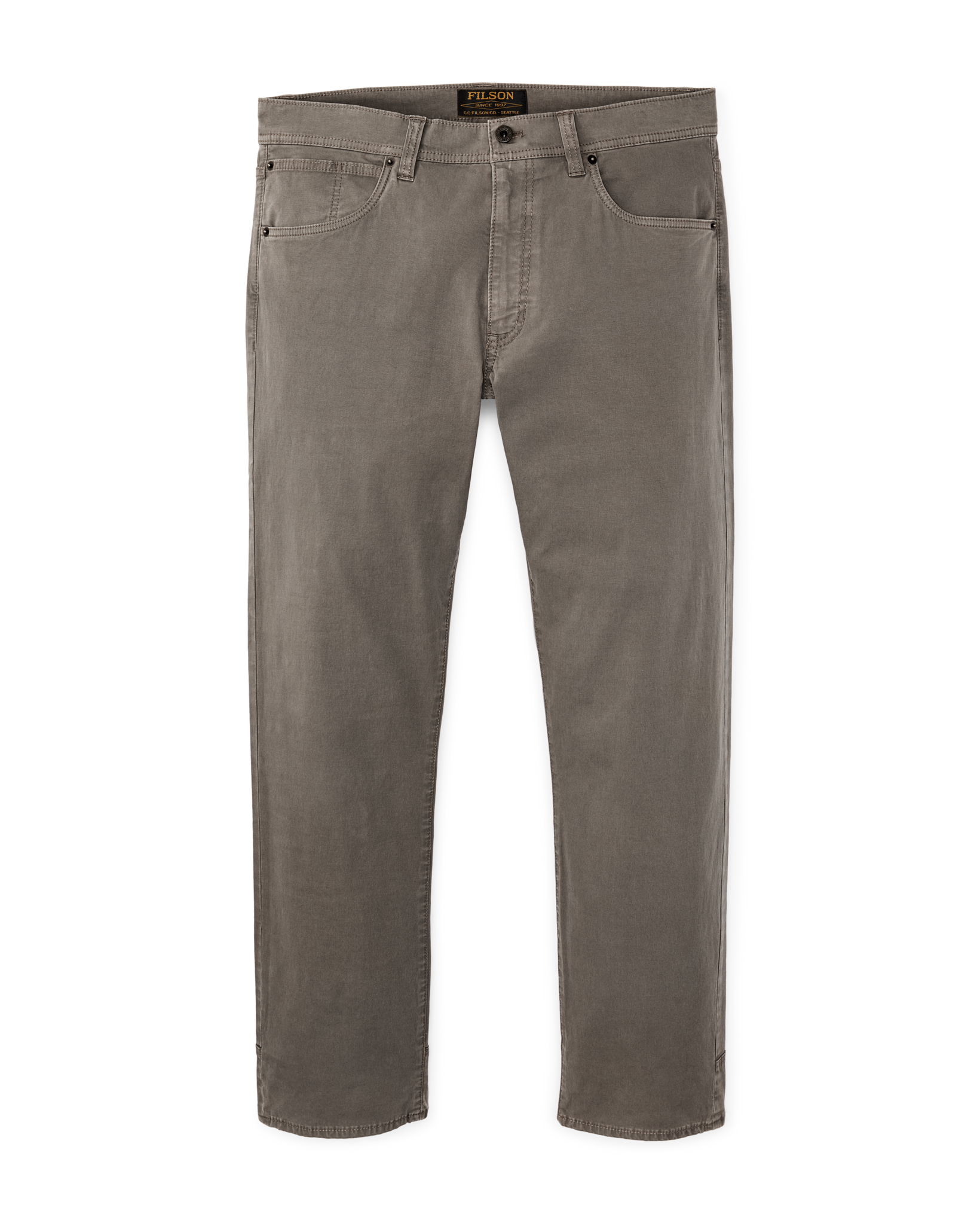 Front-facing image of the Filson Granite Mountain 5-pocket Pants - Hawk Brown