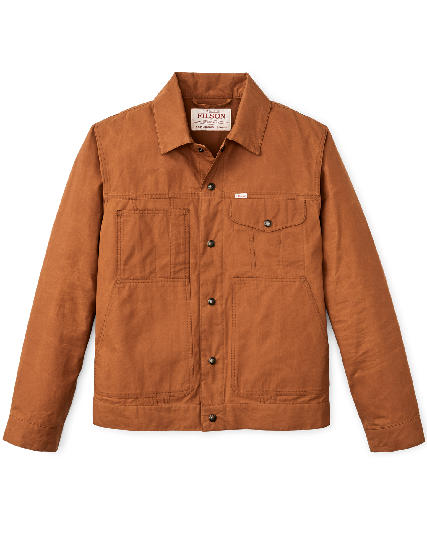 Dry Wax Short Cruiser Jacket - Bourbon | Filson Dry Wax Short Cruiser Jacket - Bourbon | Filson