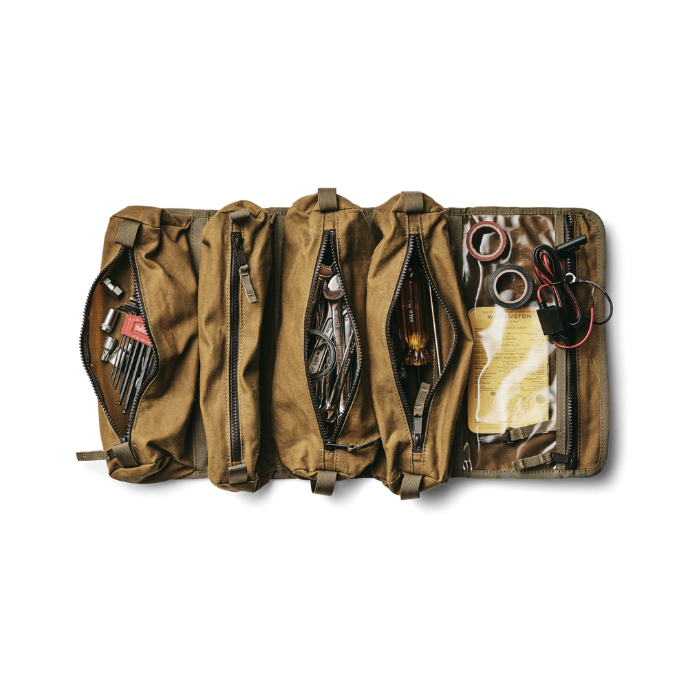 Alternate view of the Filson Alcan Tin Cloth Tool Rool - Dark Tan