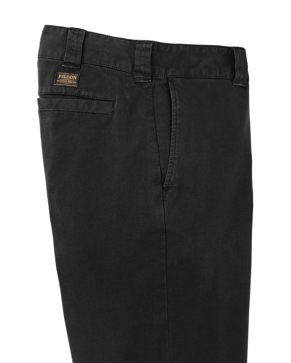 Alternate view of the Filson Granite Mountain Flat Front Pants - Washed Faded Black