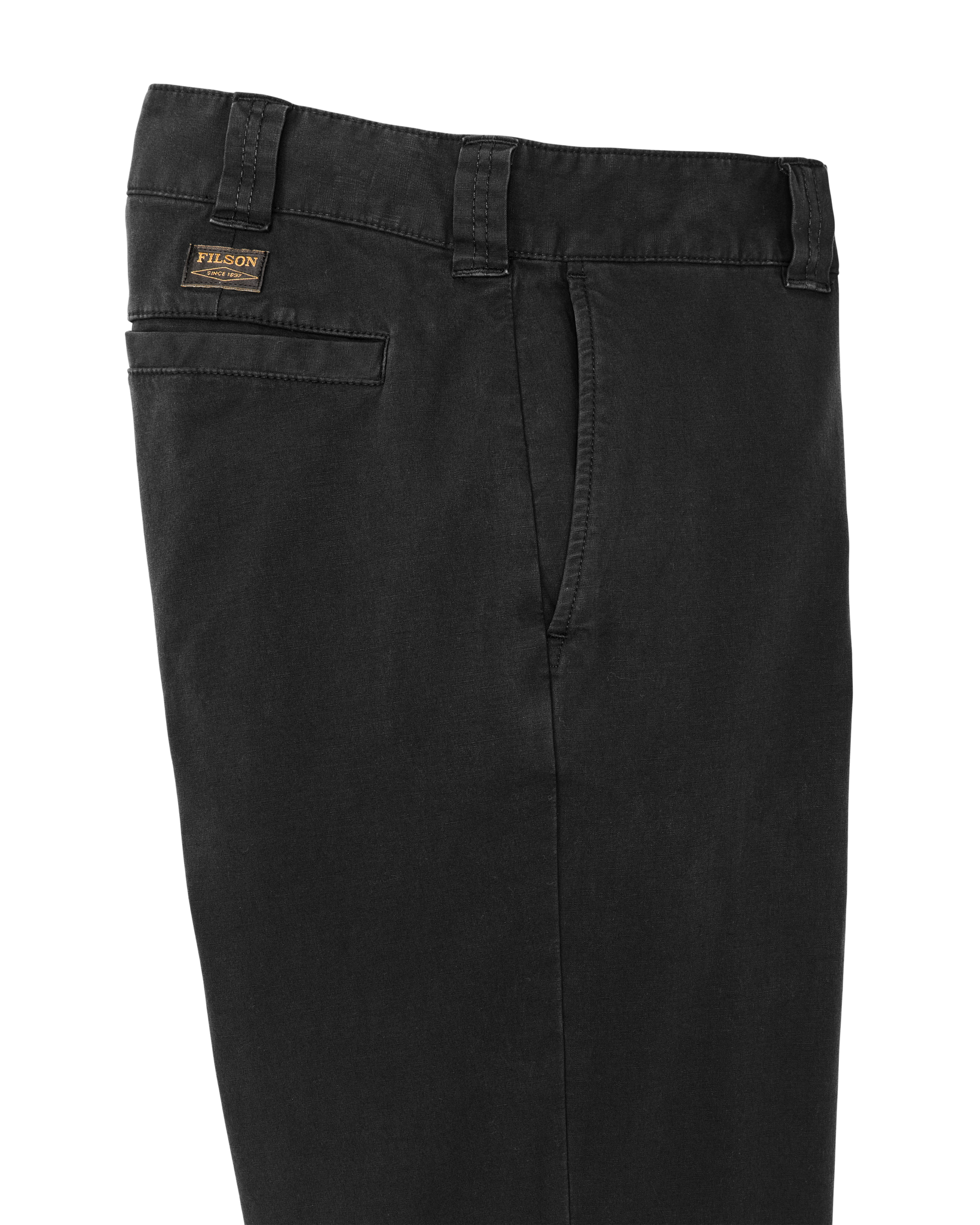 Alternate view of the Filson Granite Mountain Flat Front Pants - Washed Faded Black