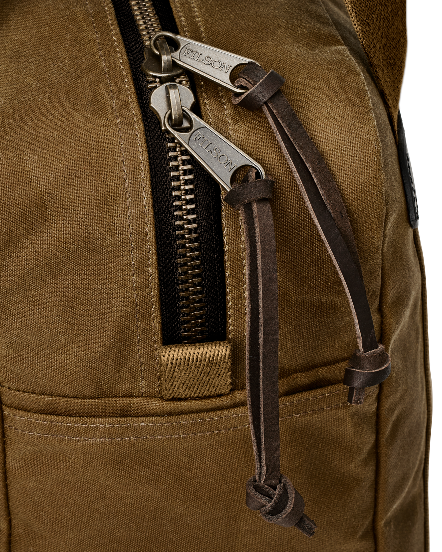 Alternate view of the Filson Tin Cloth Zipper Tote Bag - Dark Tan