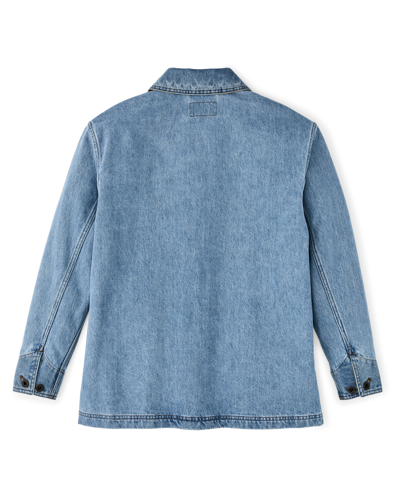 Women's Denim Barn Coat - Stone Wash Indigo