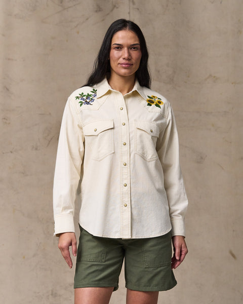 dress shirt embroidery Filson Women's Embroidered Western in Natural Seed This shirt was inspired green sage Azazie Strapless A-Line Midi Style:Champagne Short Dress