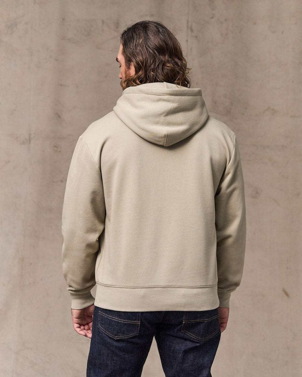 image of a model wearing Filson's Northwest Hoodie - Silver Sage