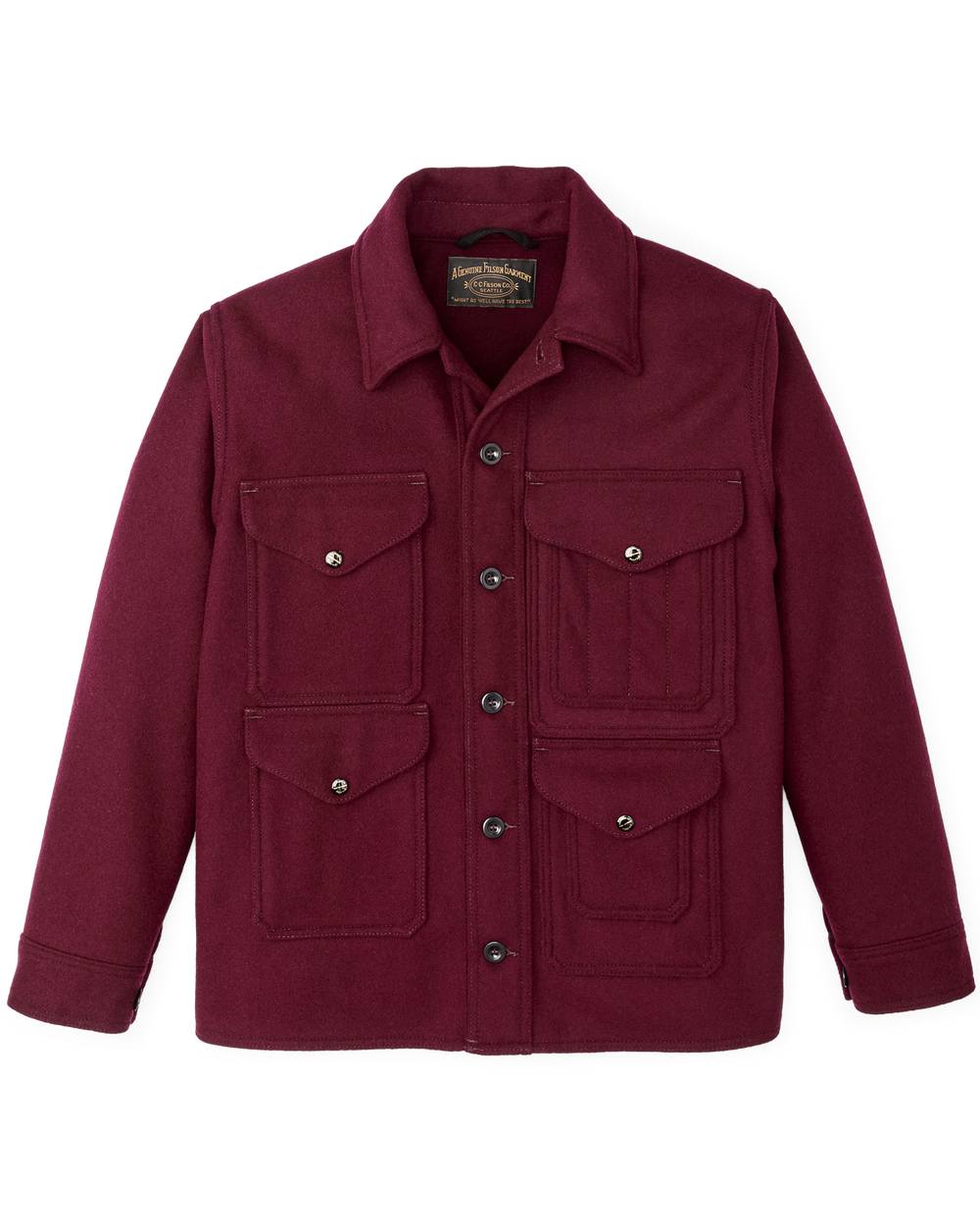 1940s Mackinaw Wool Cruiser Jacket - Wine | Filson