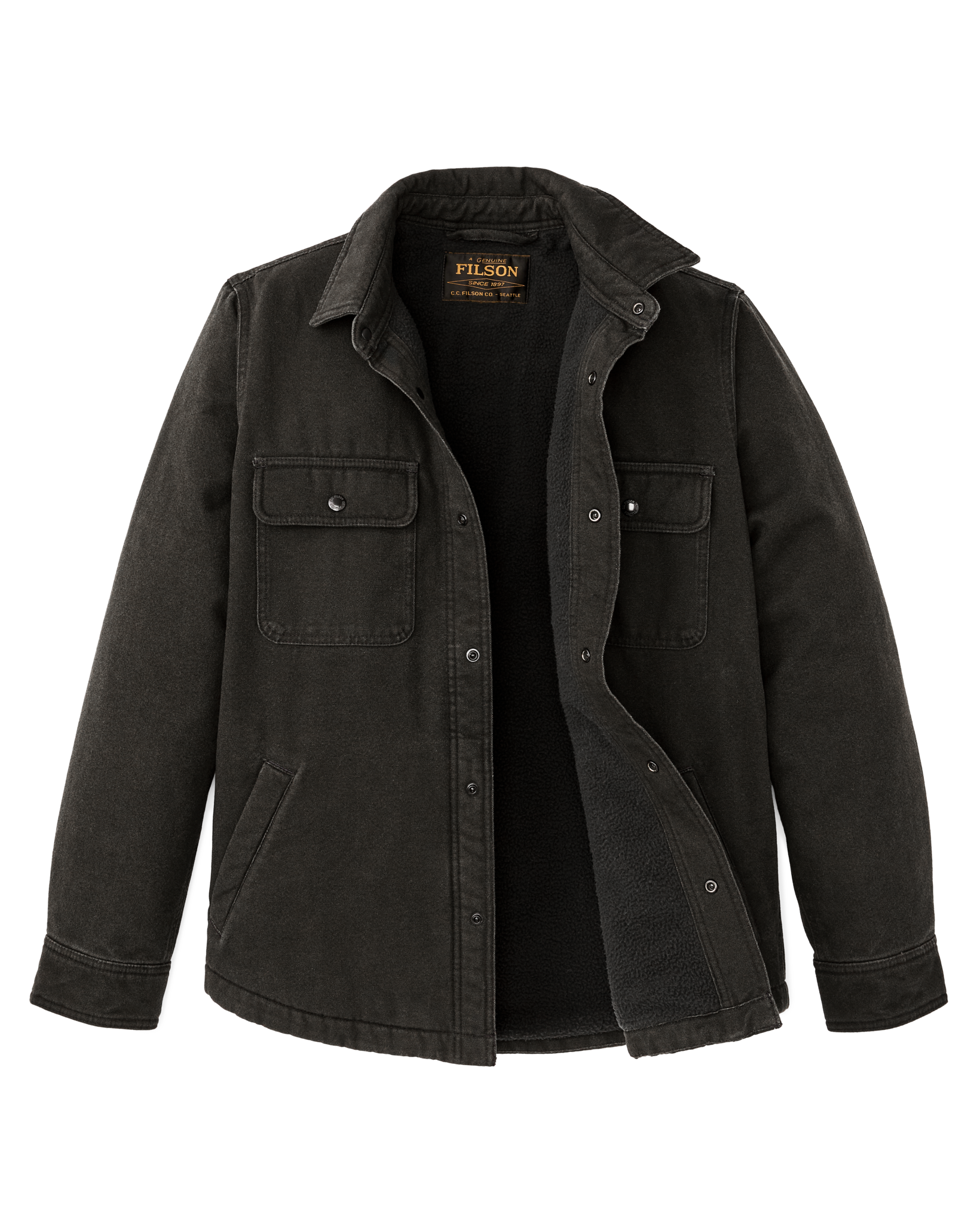 Fleece Lined Jac-shirt - Peat | Filson Fleece Lined Jac-shirt - Peat | Filson
