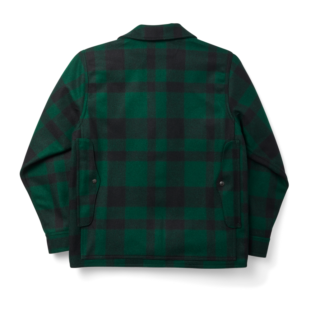 Alternate view of the Filson Mackinaw Wool Cruiser Jacket - Green / Black Plaid