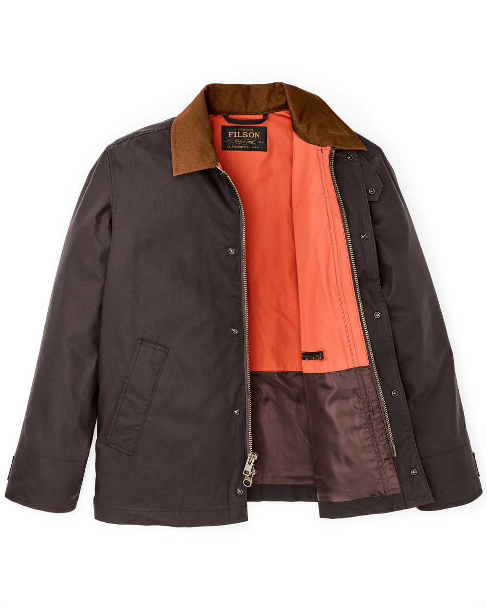 Dry Wax Short Field Jacket - Dark Brown Tan