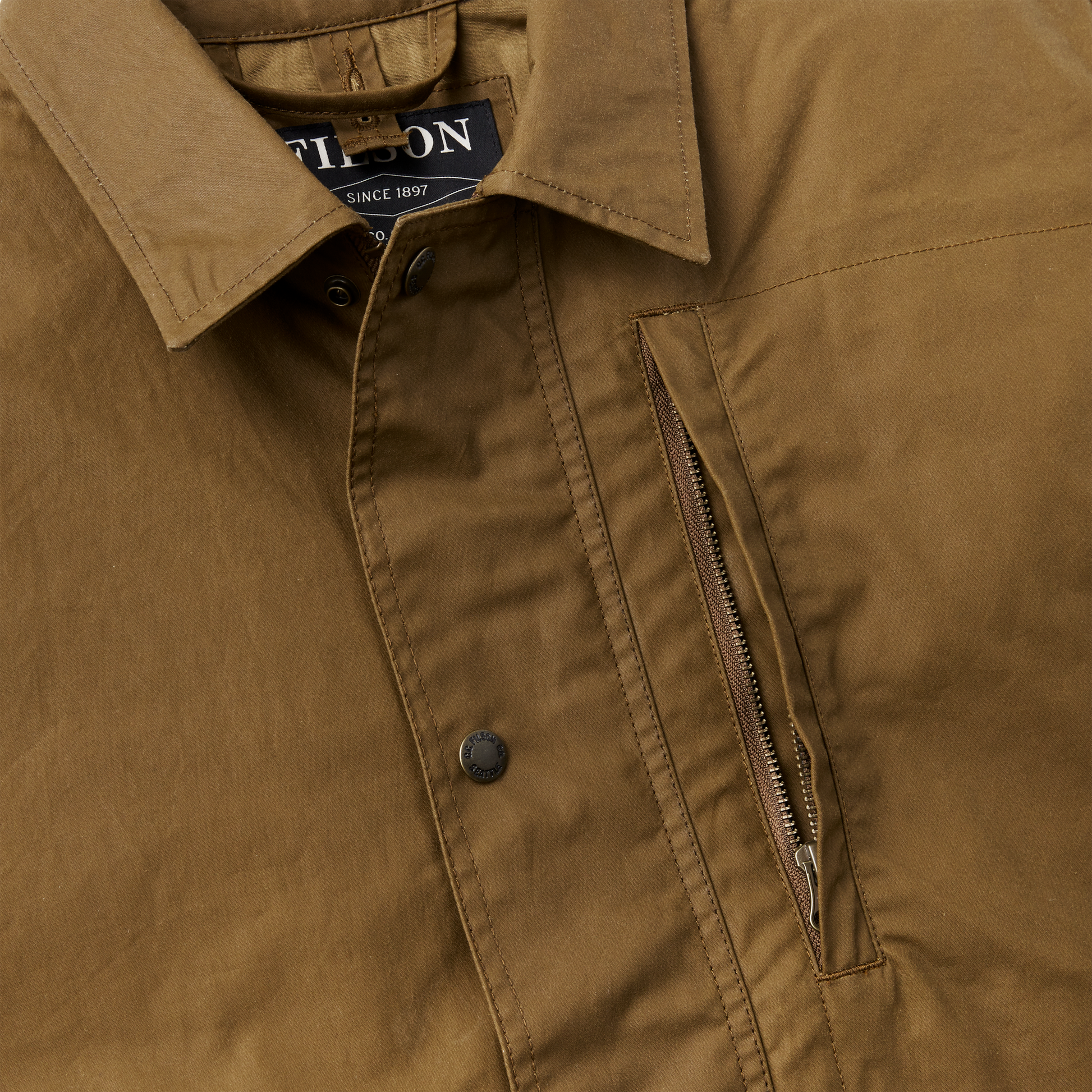 Alternate view of the Filson Aberdeen Work Jacket - Dark Tan
