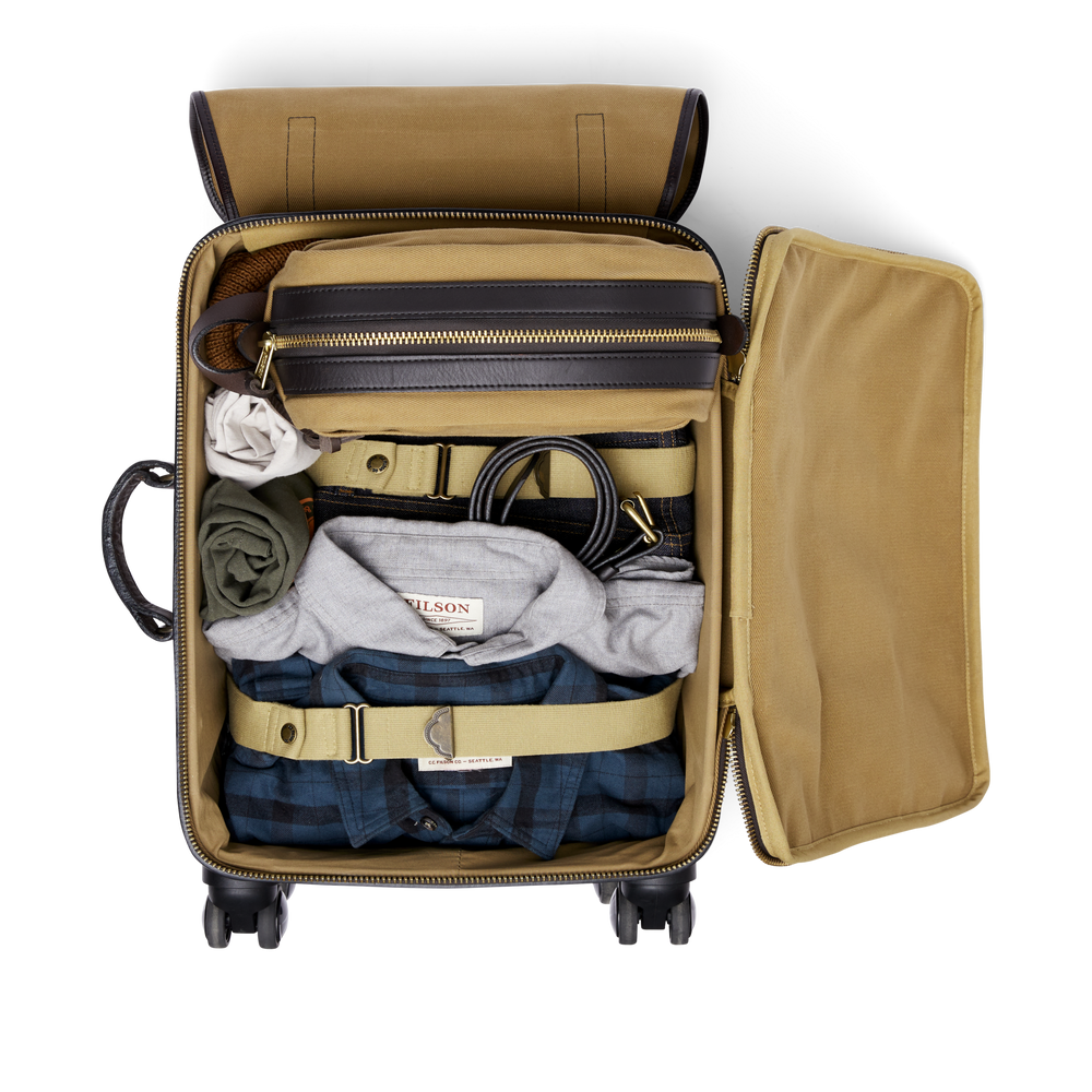 Alternate view of the Filson Rugged Twill Rolling 4-wheel Carry-on Bag - Tan
