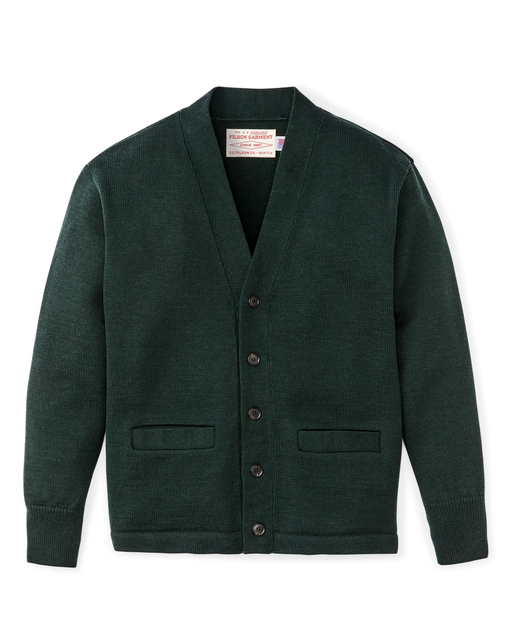 Guide Cardigan Sweater - Fir | Filson Guide Cardigan Sweater - Fir | Filson
