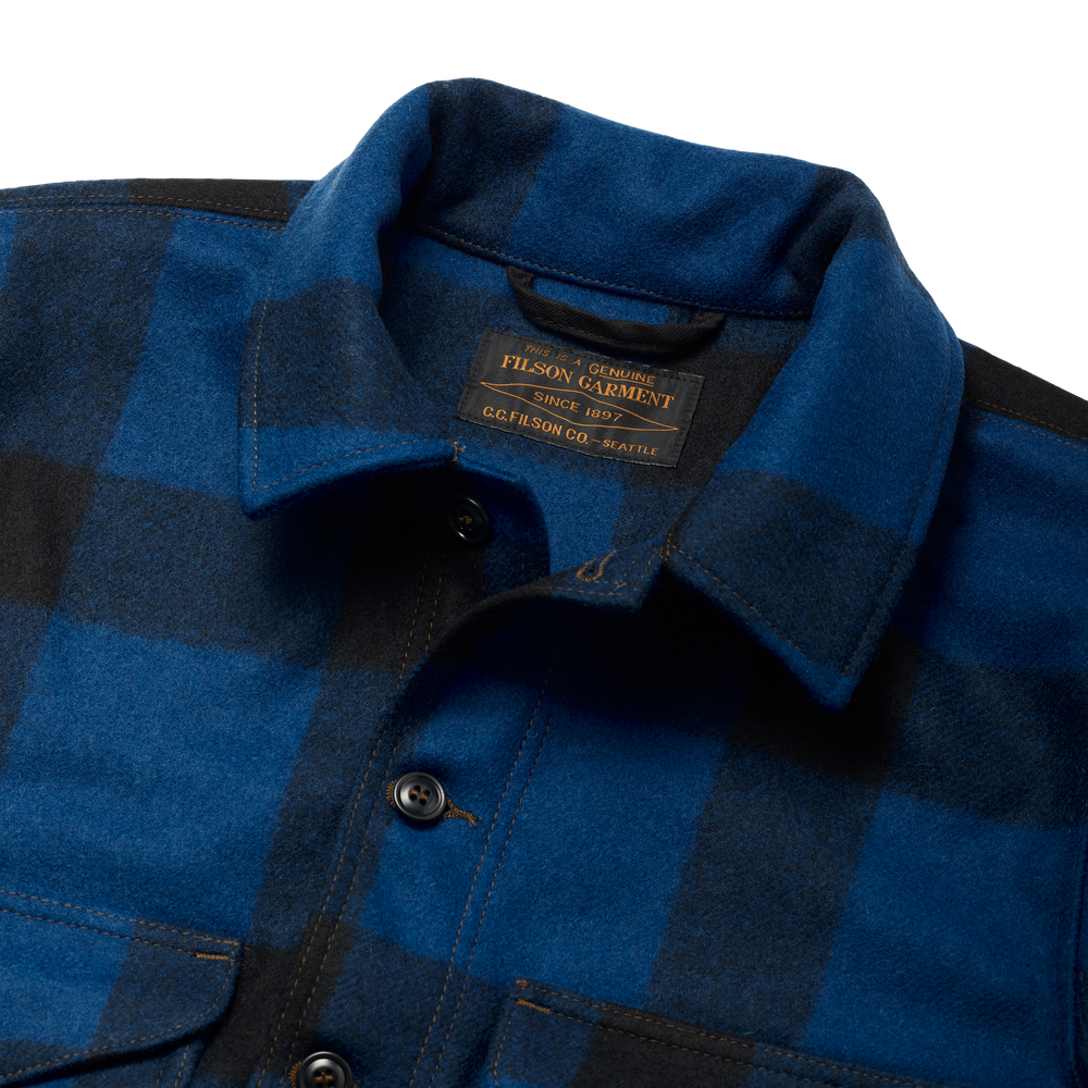 Alternate view of the Filson Mackinaw Wool Cruiser Jacket - Cobalt Blue / Black