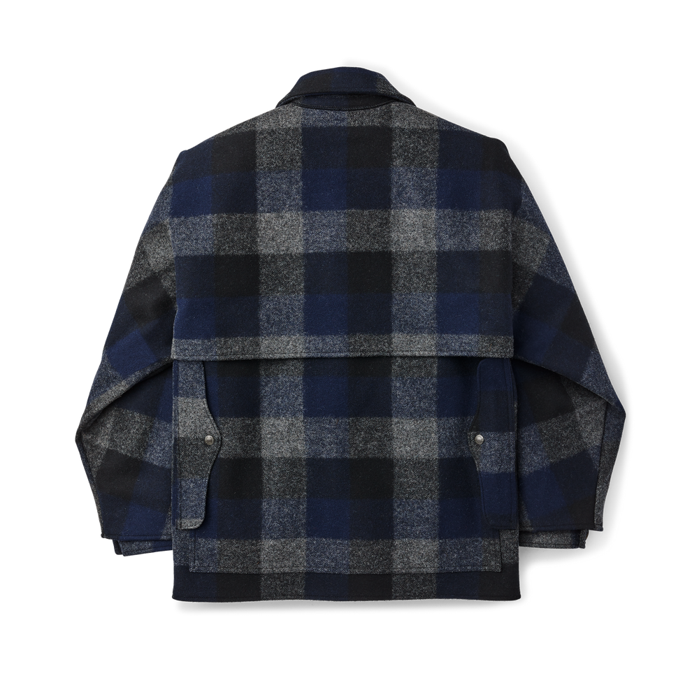 Alternate view of the Filson Double Mackinaw Cruiser - Charcoal/black/navy Buffalo Plaid