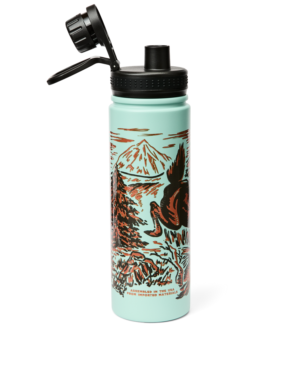 Deer Insulated Water Bottle - Sea Foam