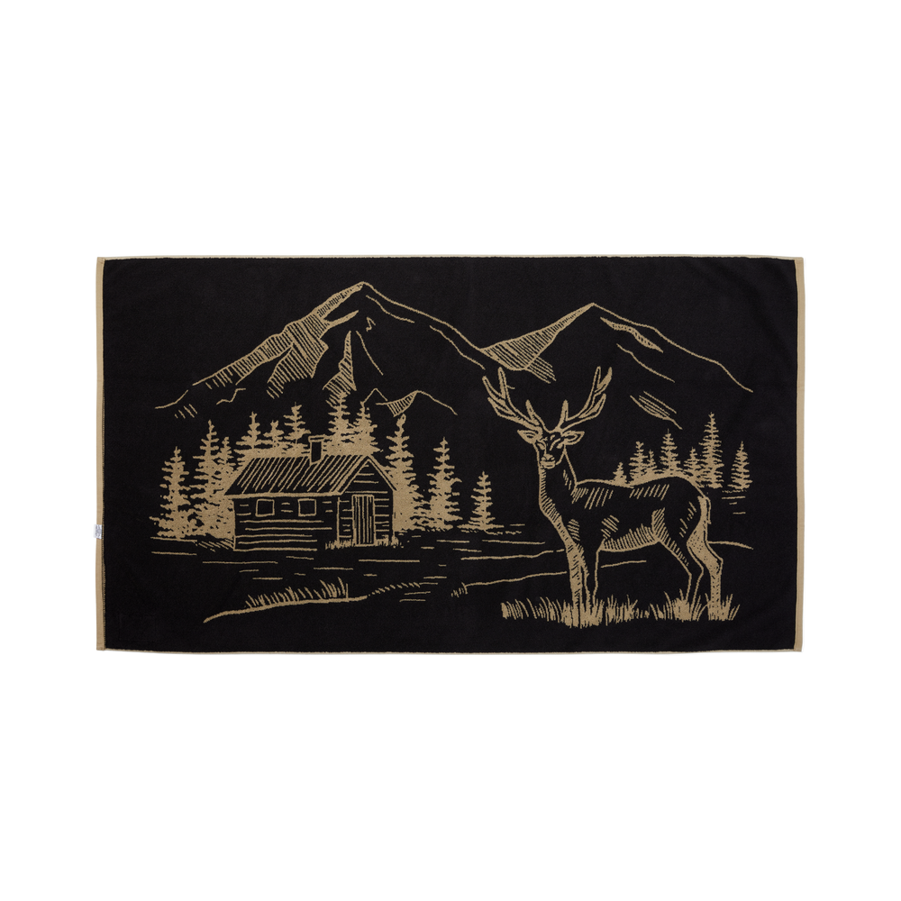 Alternate view of the Filson Filson Towel - Light Brown/black (camp)