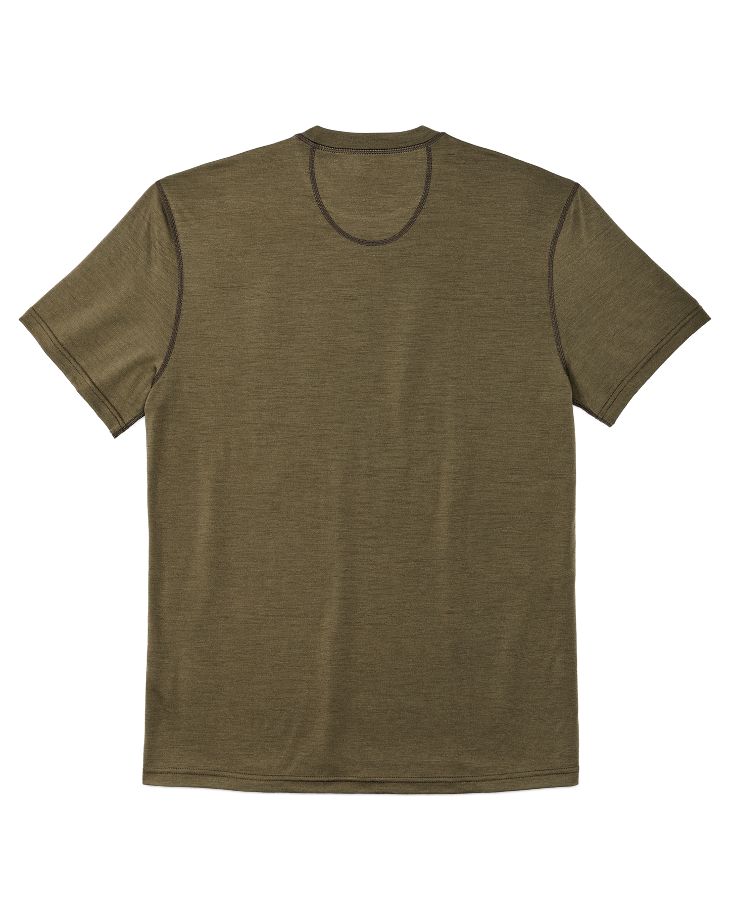 210g Merino Wool Short Sleeve Crewneck - Dark Olive