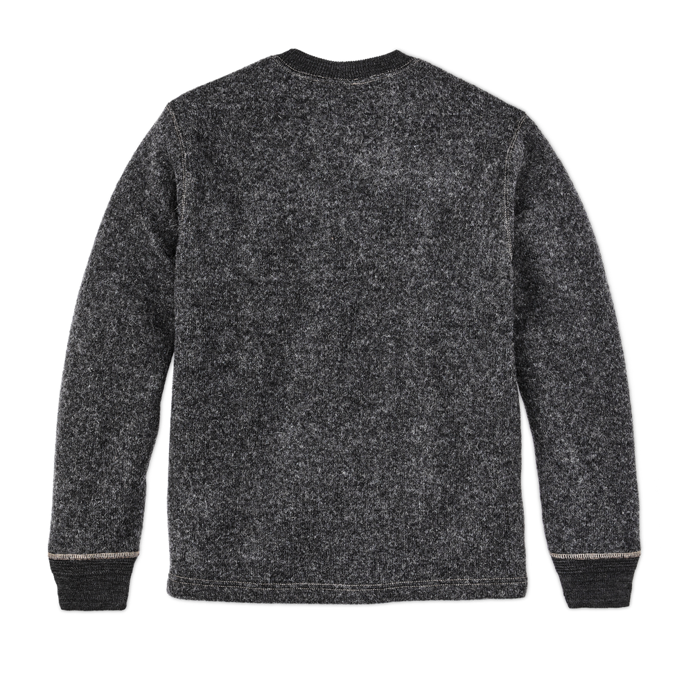 Alternate view of the Filson Keyport Wool Crewneck - Charcoal Heather