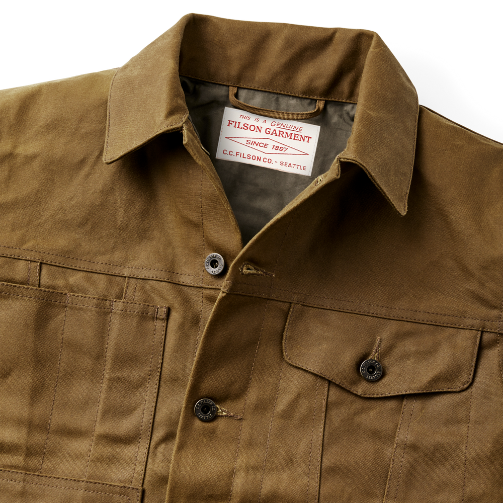 Alternate view of the Filson Tin Cloth Short Lined Cruiser Jacket - Dark Tan