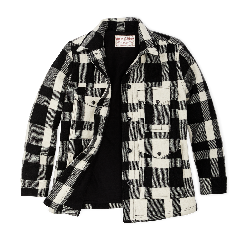 Alternate view of the Filson Women's Mackinaw Cruiser - Natural / Black Heritage Plaid