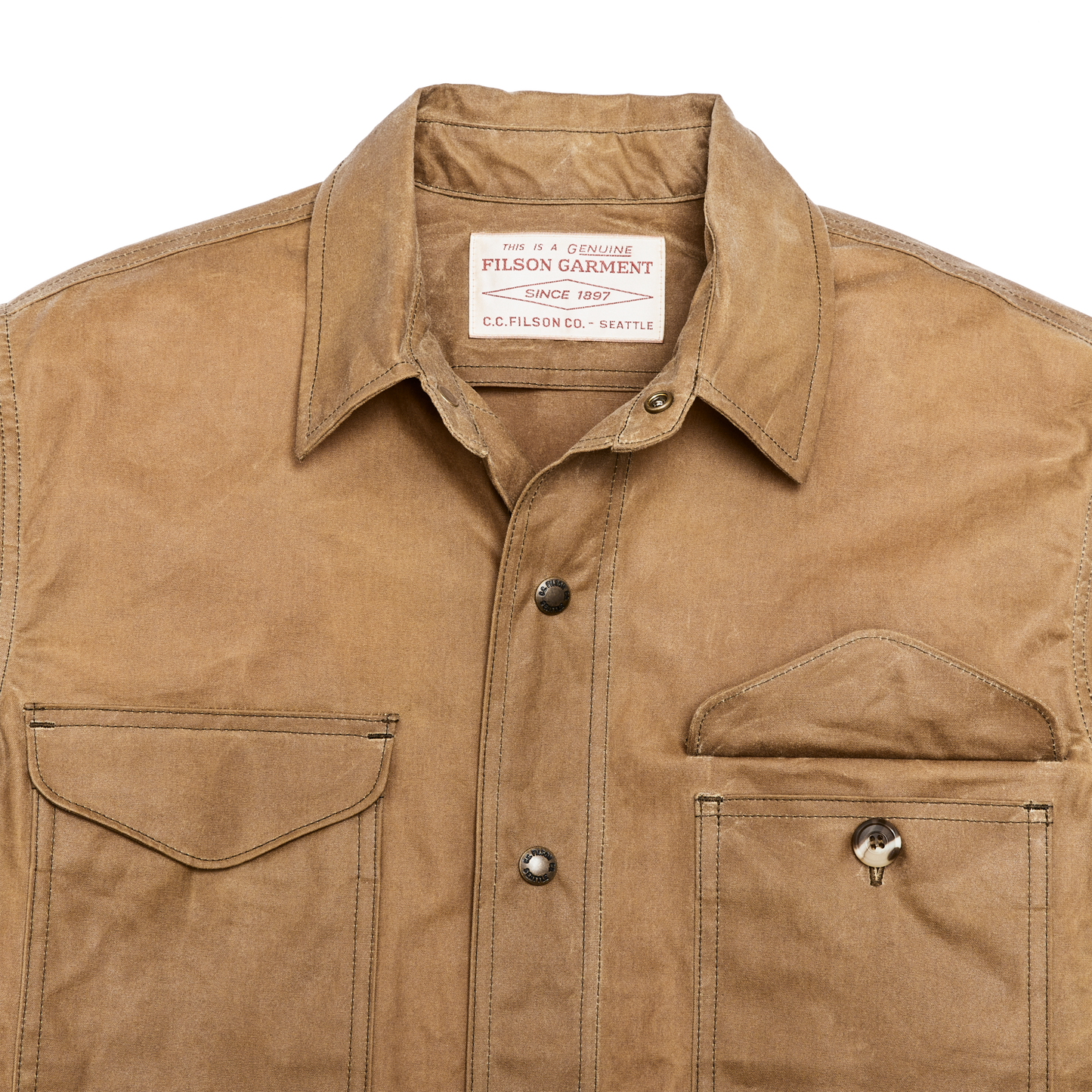 Alternate view of the Filson Eagle Harbor Jac-shirt - Tan