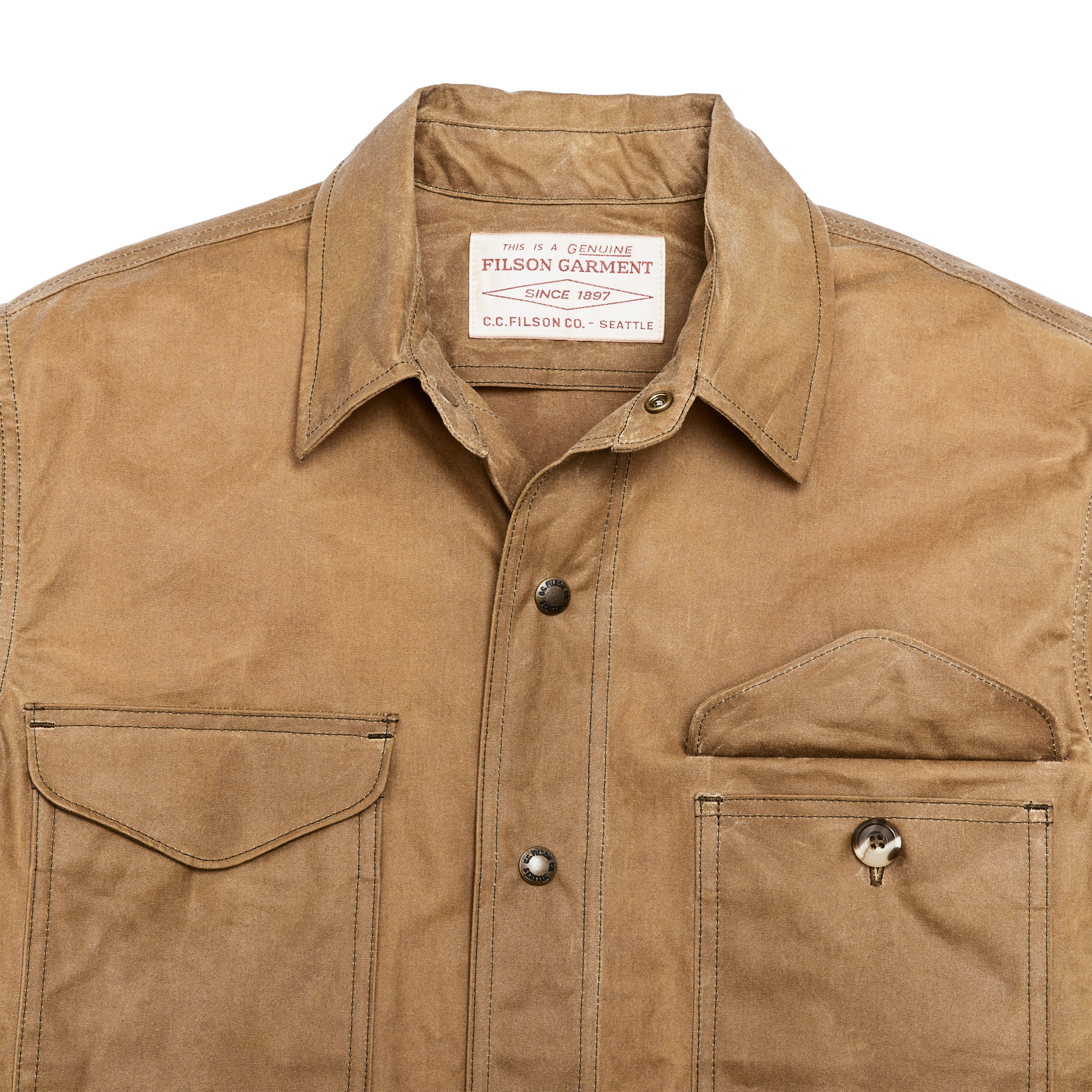 Alternate view of the Filson Eagle Harbor Jac-shirt - Tan