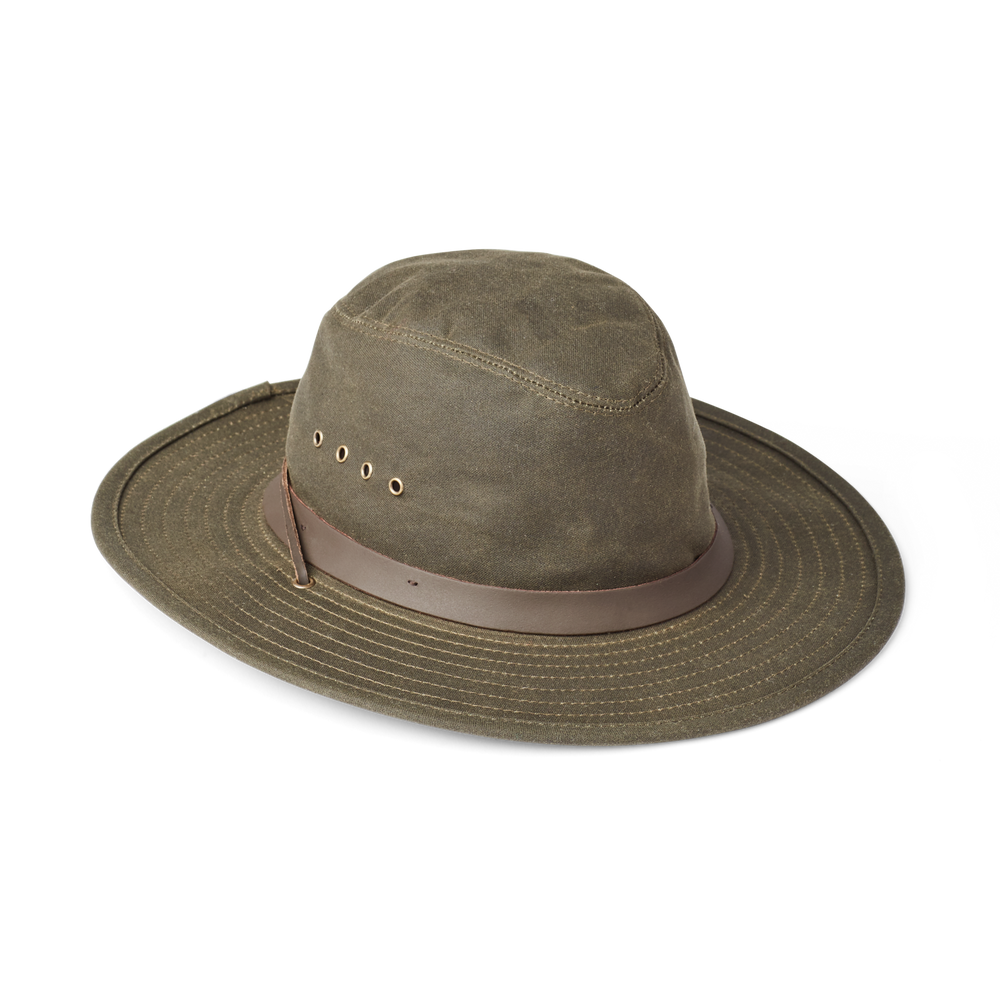 Alternate view of the Filson Tin Cloth Bush Hat - Otter Green