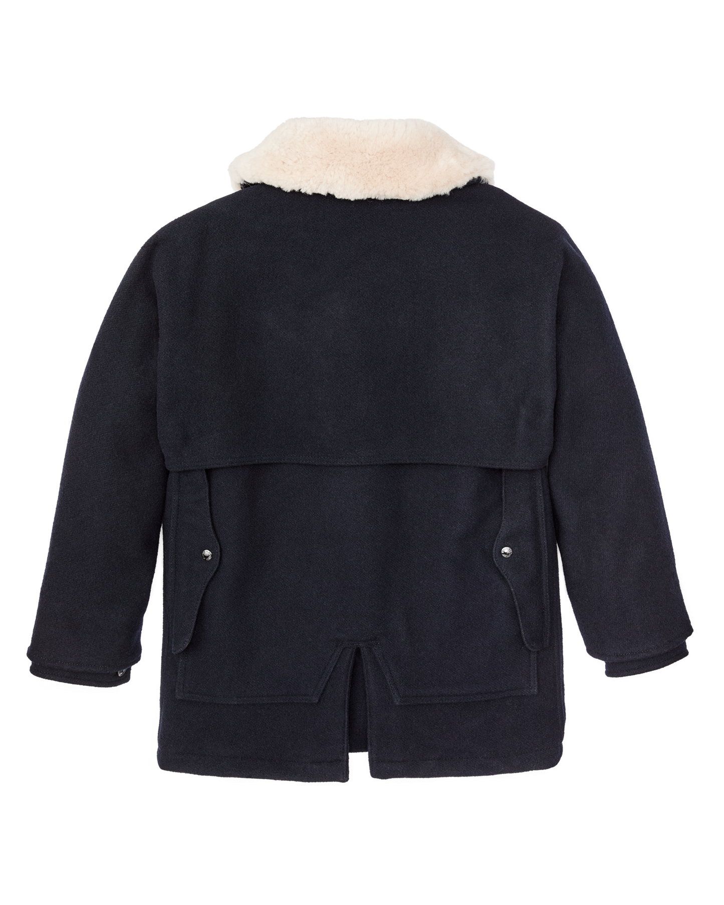 Lined Mackinaw Wool Packer Coat - Dark Navy