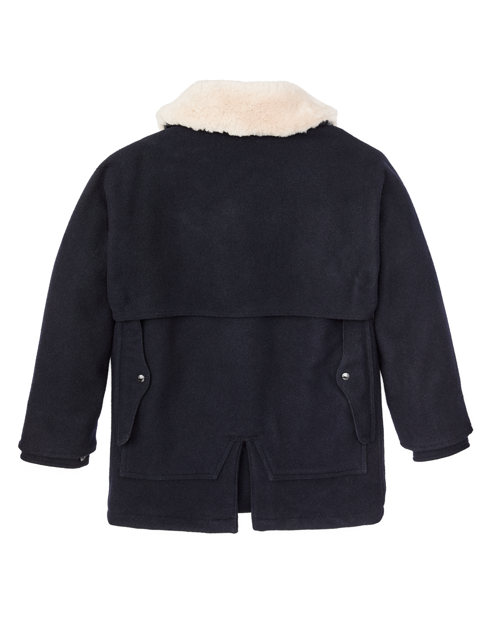 Lined Mackinaw Wool Packer Coat - Dark Navy