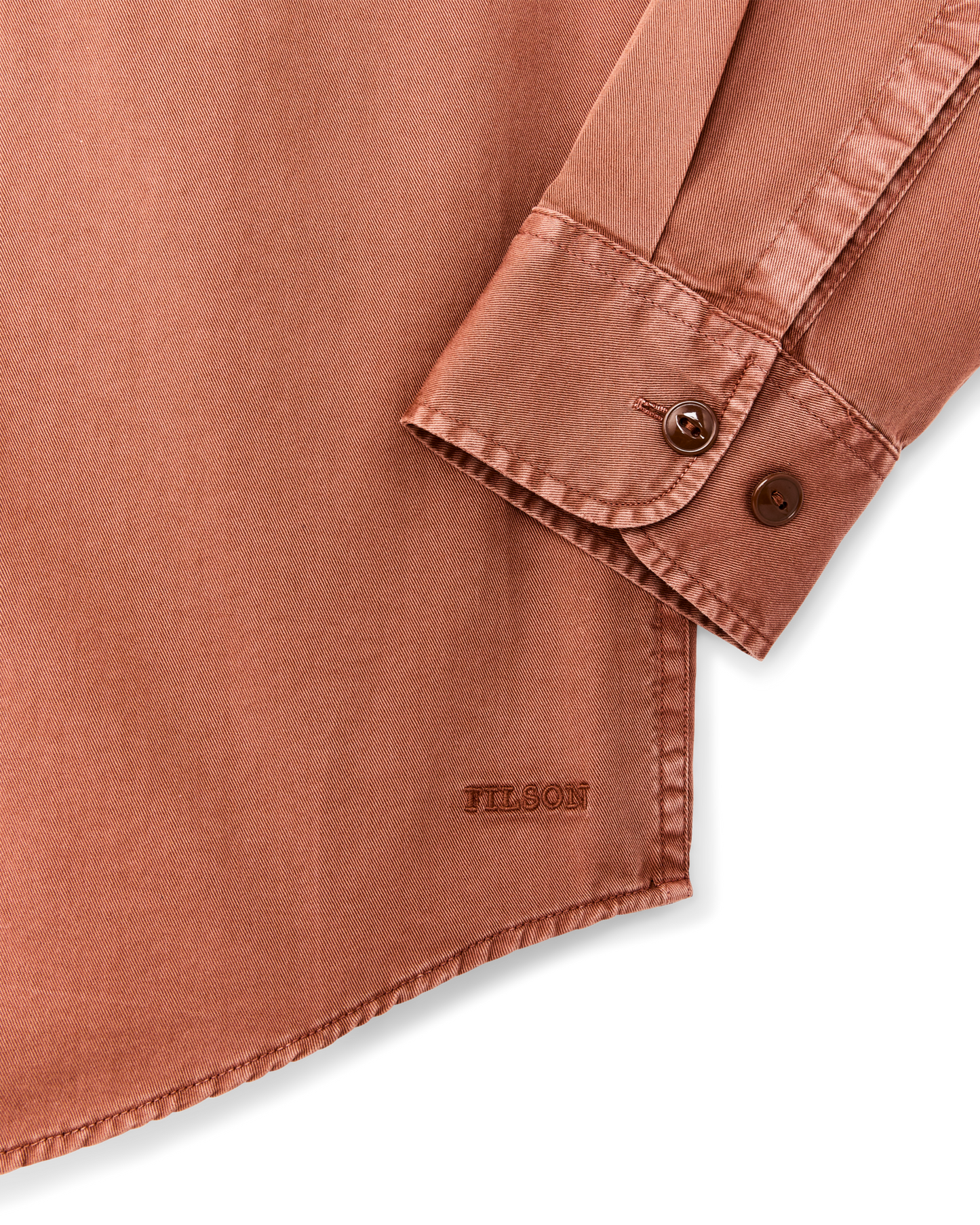 Alternate view of the Filson 4.5-oz. Twill Shirt - Copper Brown