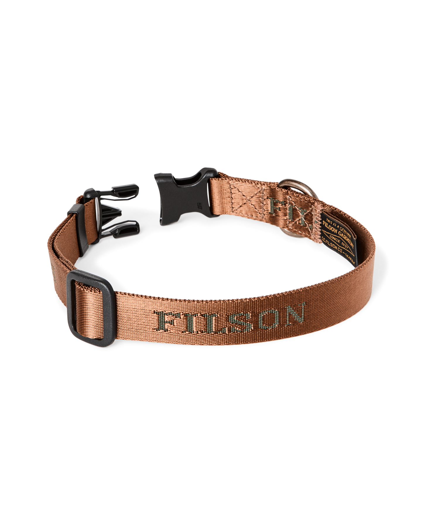 Alternate view of the Filson Nylon Dog Collar - Whiskey