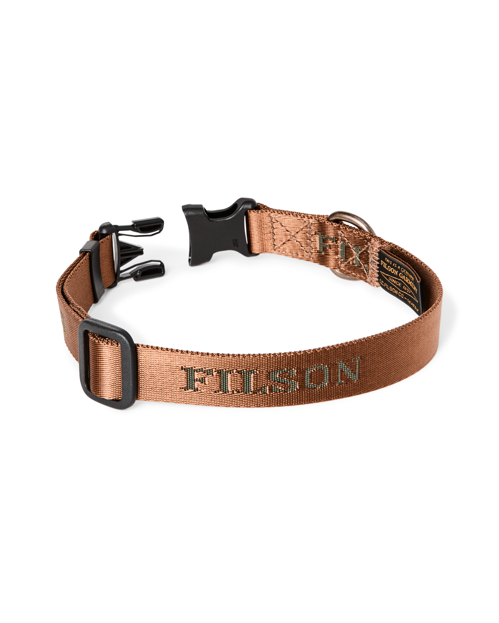 Alternate view of the Filson Nylon Dog Collar - Whiskey