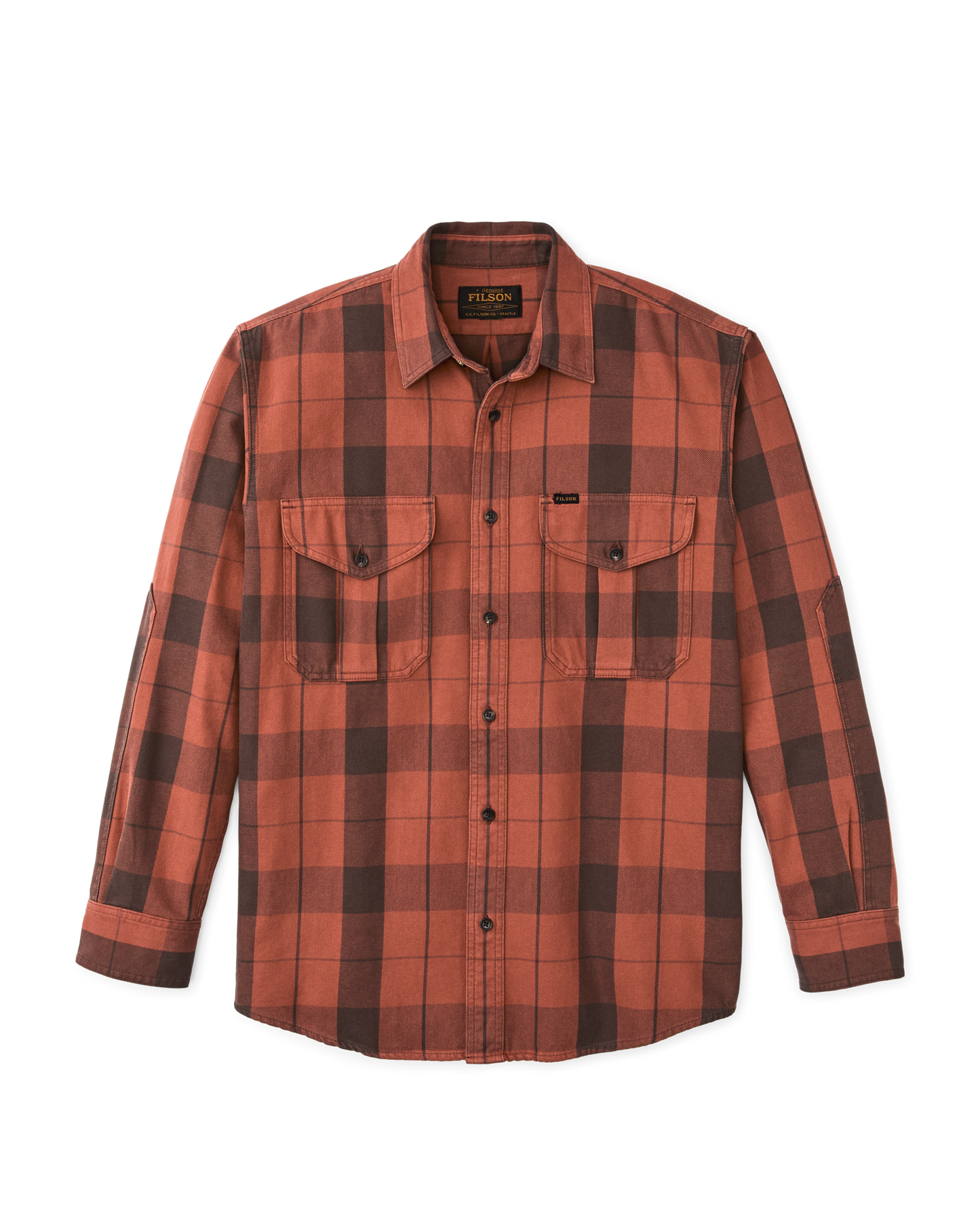 Vintage Wash Alaskan Guide Shirt - Sequoia / Dark Bown Plaid