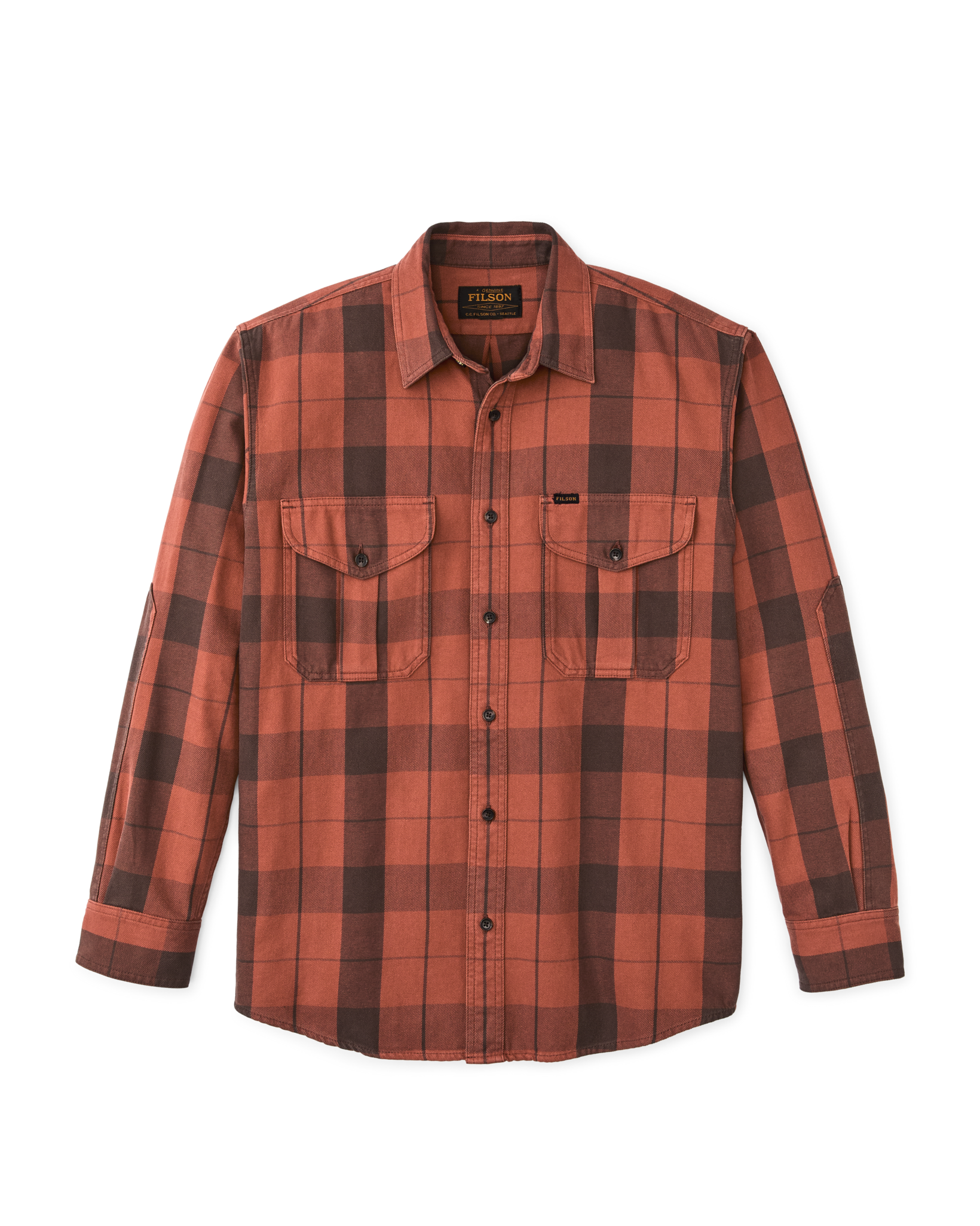 Vintage Wash Alaskan Guide Shirt - Sequoia / Dark Bown Plaid