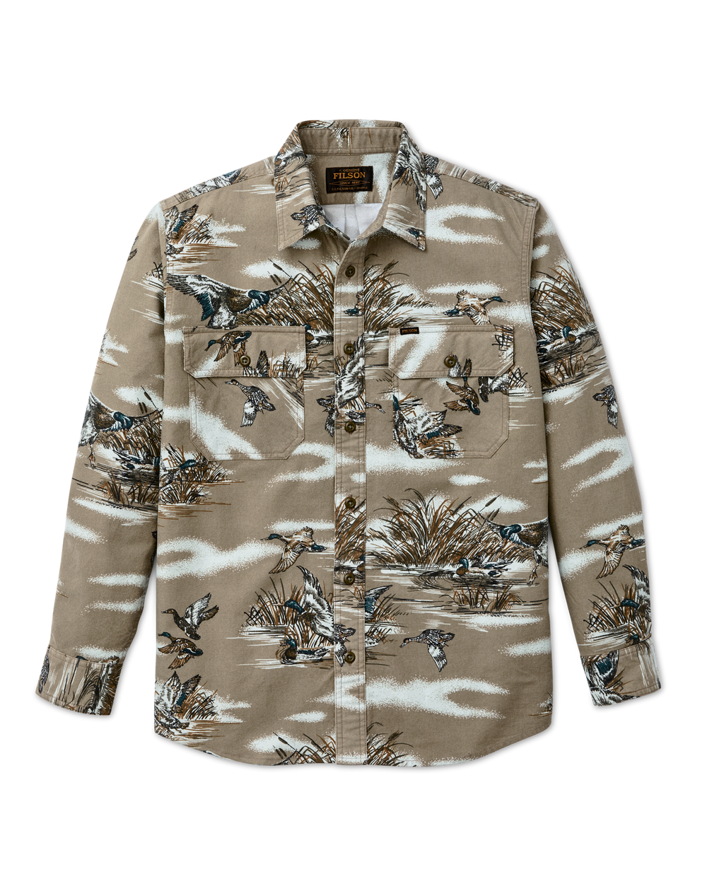 Field Flannel Shirt - Marsh Olive Print