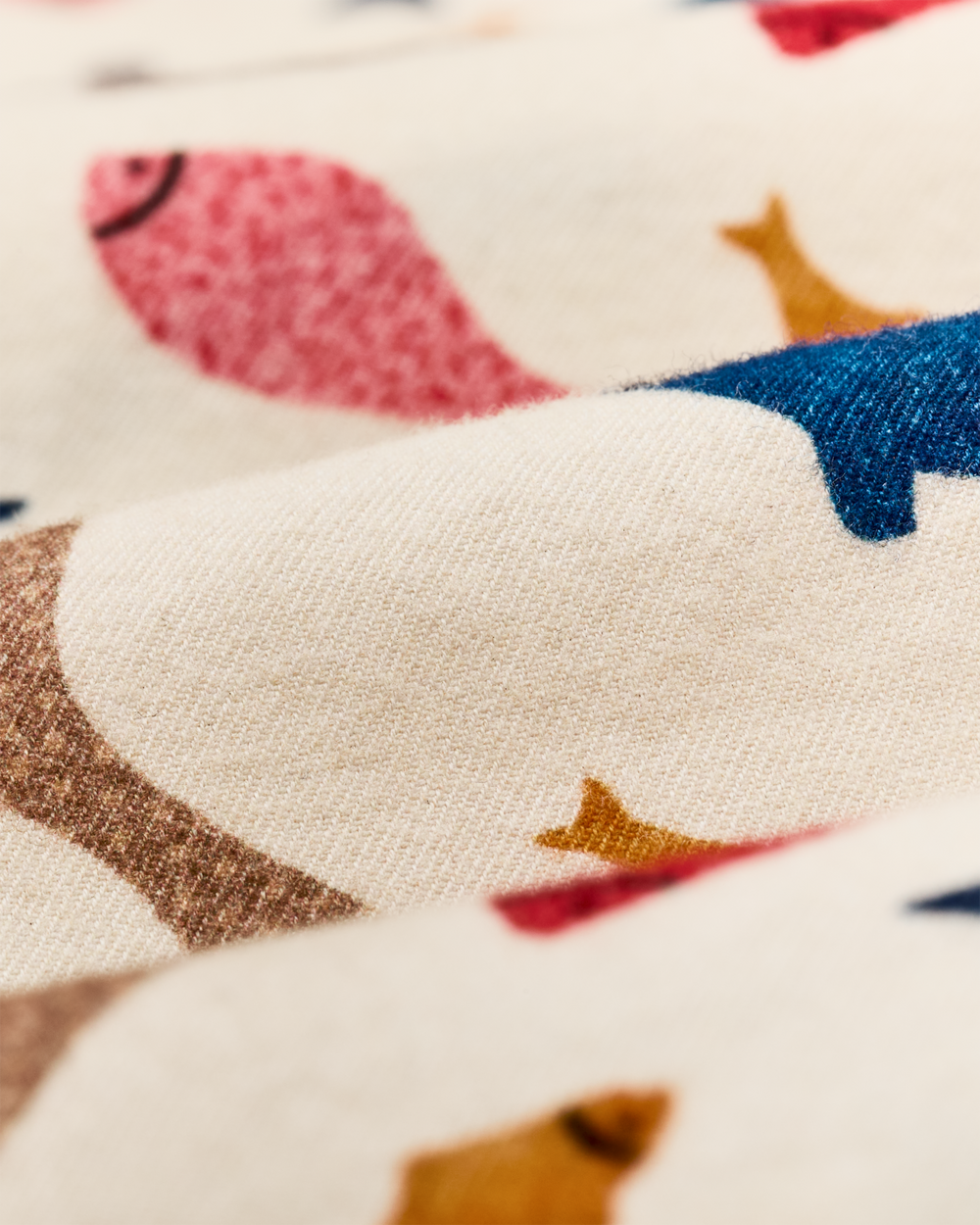 Women's Short Sleeve Camp Shirt - Natural / Whale Print