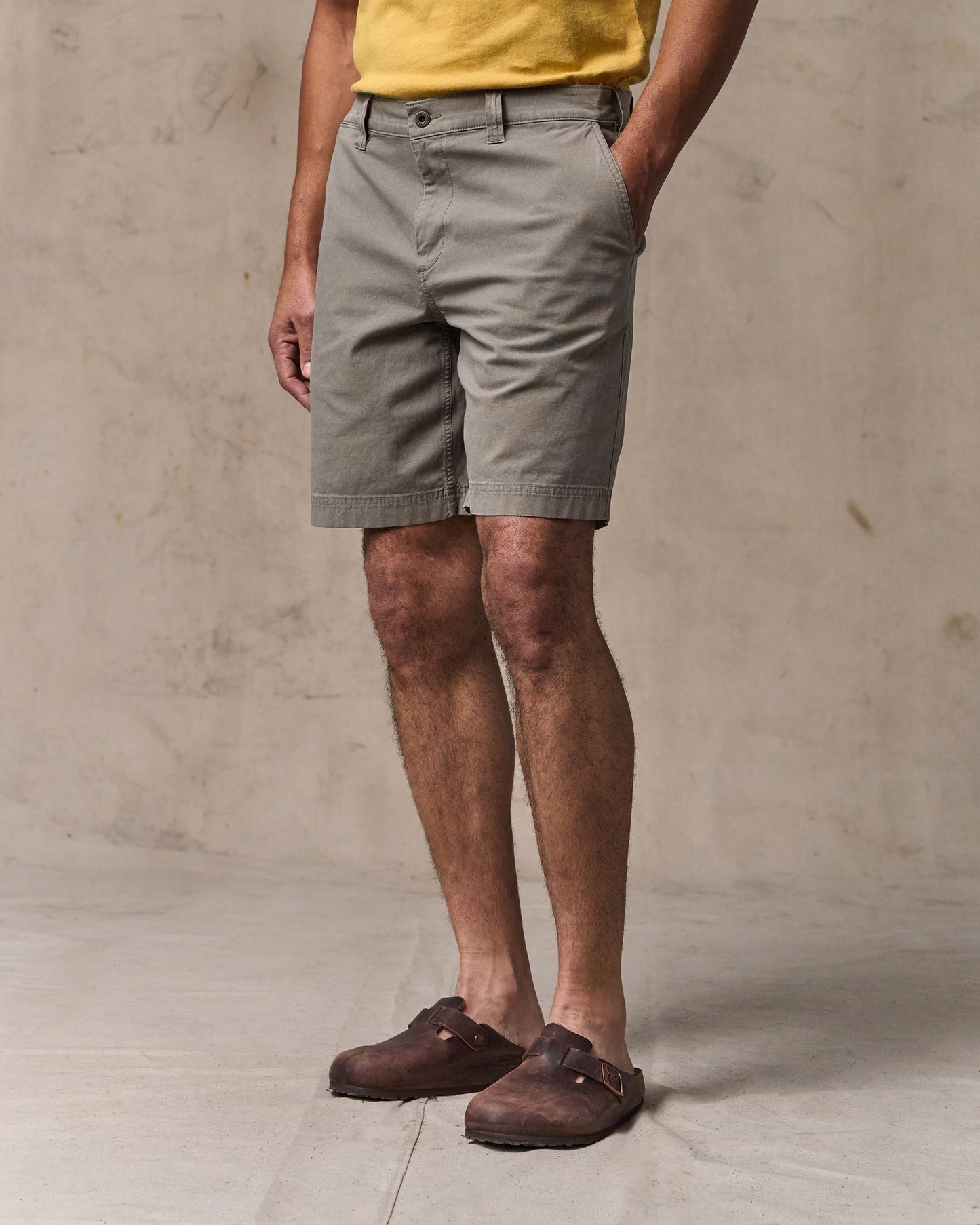 image of a model wearing Filson's Granite Mountain 9" Shorts - Hawk Brown