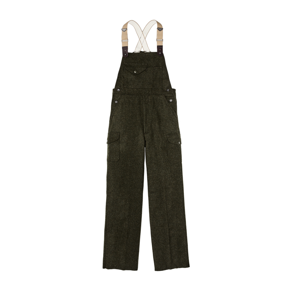 Alternate view of the Filson Mackinaw Wool Bibs - Forest Green