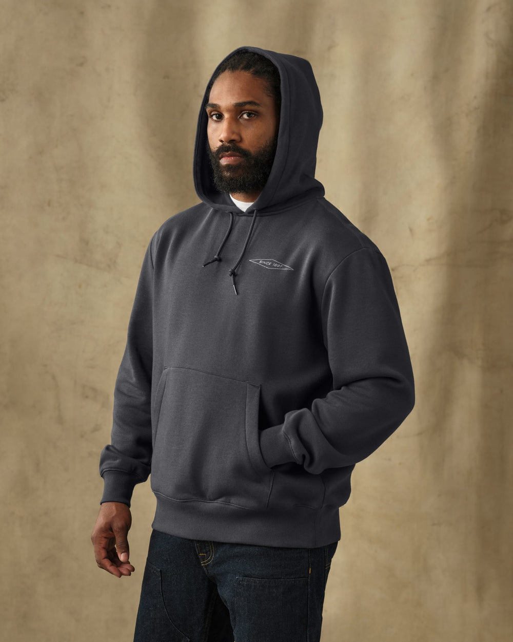 Diamond Graphic Hoodie - Faded Black