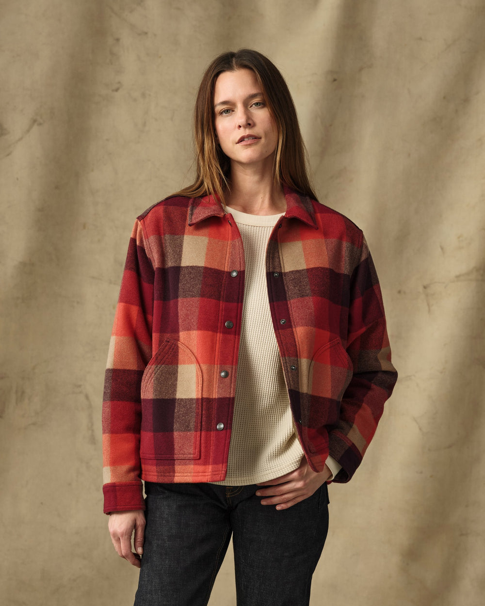 Women's Spokane Insulated Jacket - Red / Burgundy Plaid