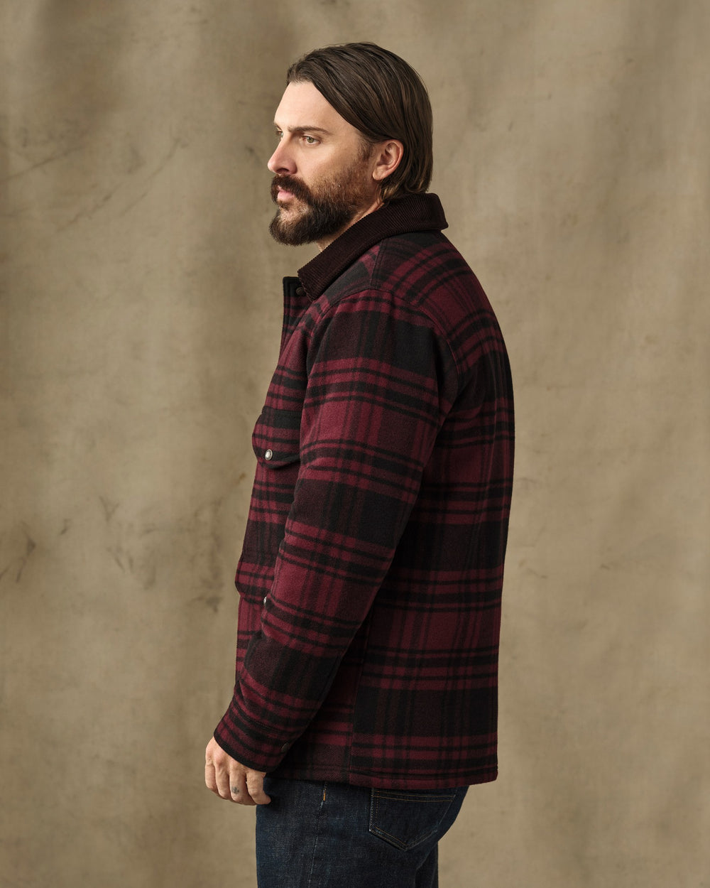 Spokane Insulated Cruiser Jacket - Port / Black Plaid