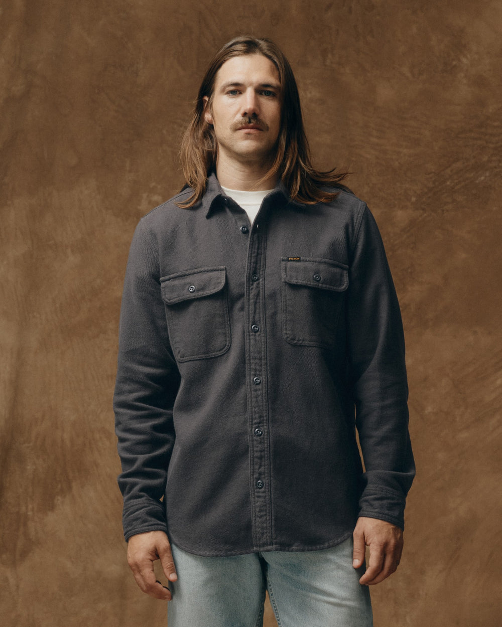 Vintage Flannel Work Shirt - Charcoal