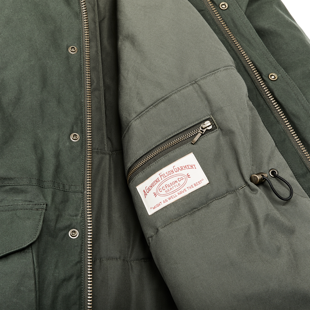 Alternate view of the Filson Ranger Insulated Field Jacket - Deep Forest