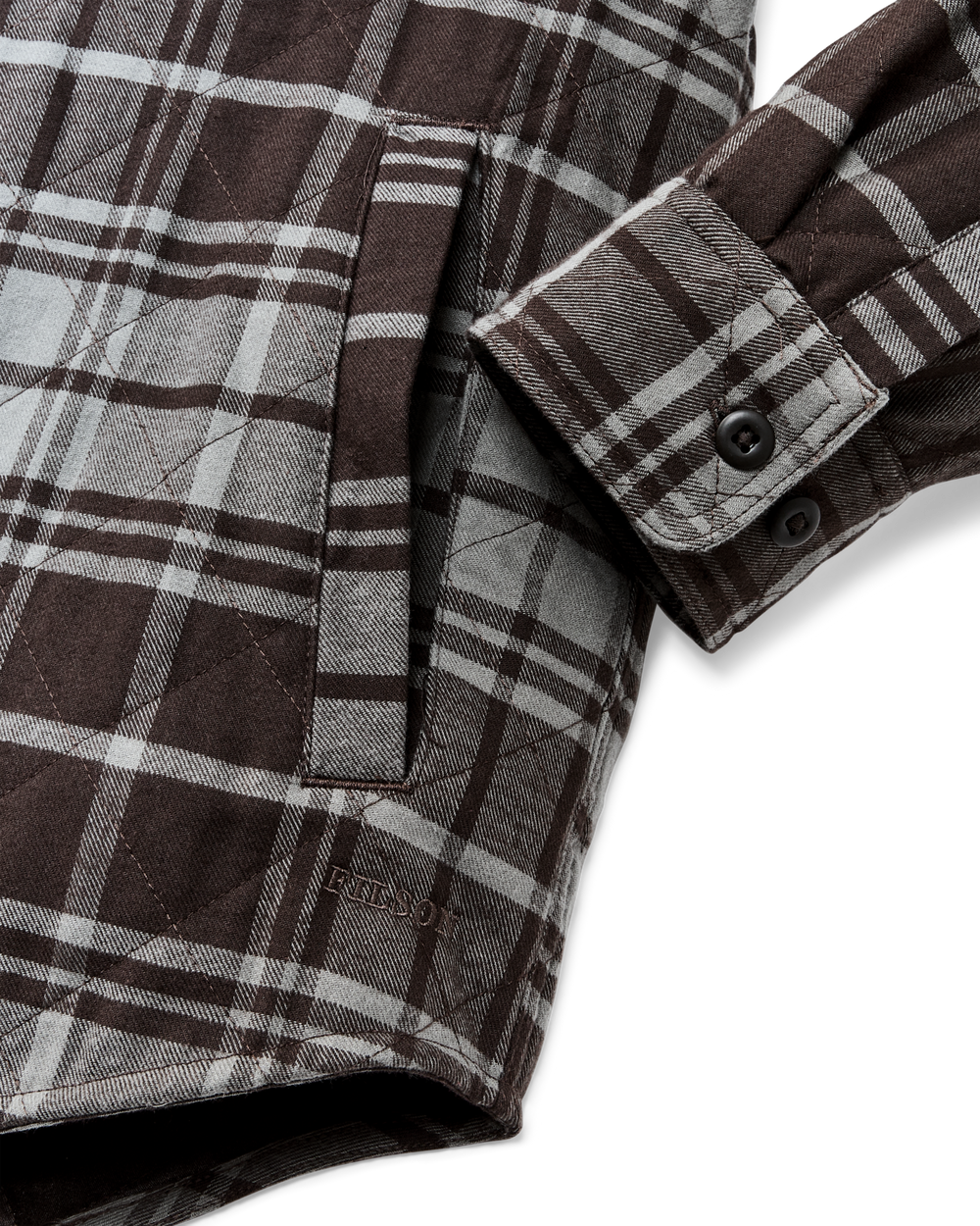 Insulated Flannel Jac-Shirt - Brown / Gray Plaid