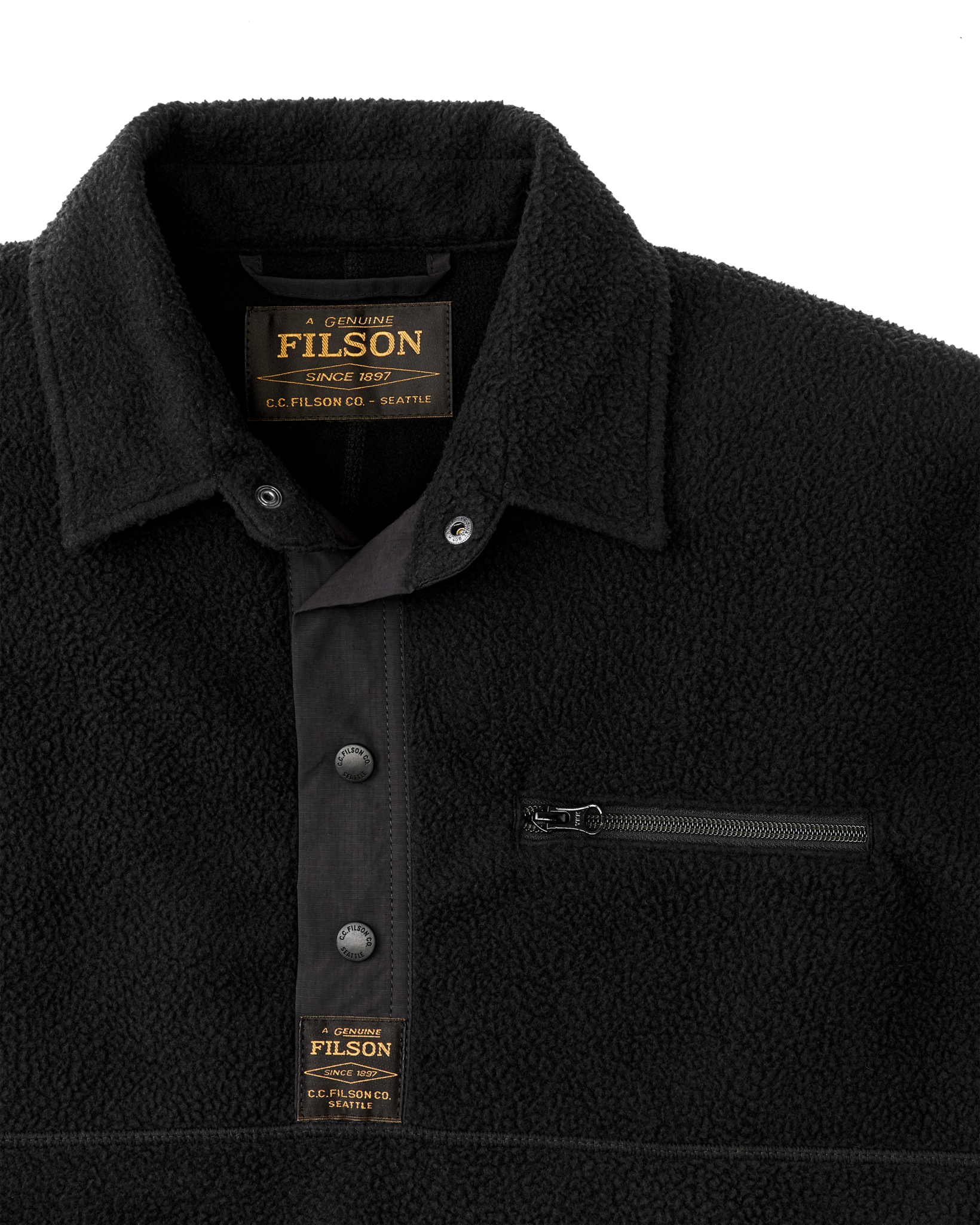 Pile Fleece Pullover - Black
