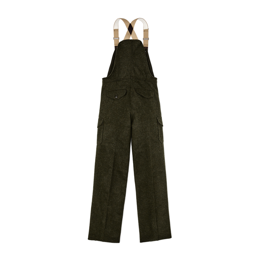 Alternate view of the Filson Mackinaw Wool Bibs - Forest Green