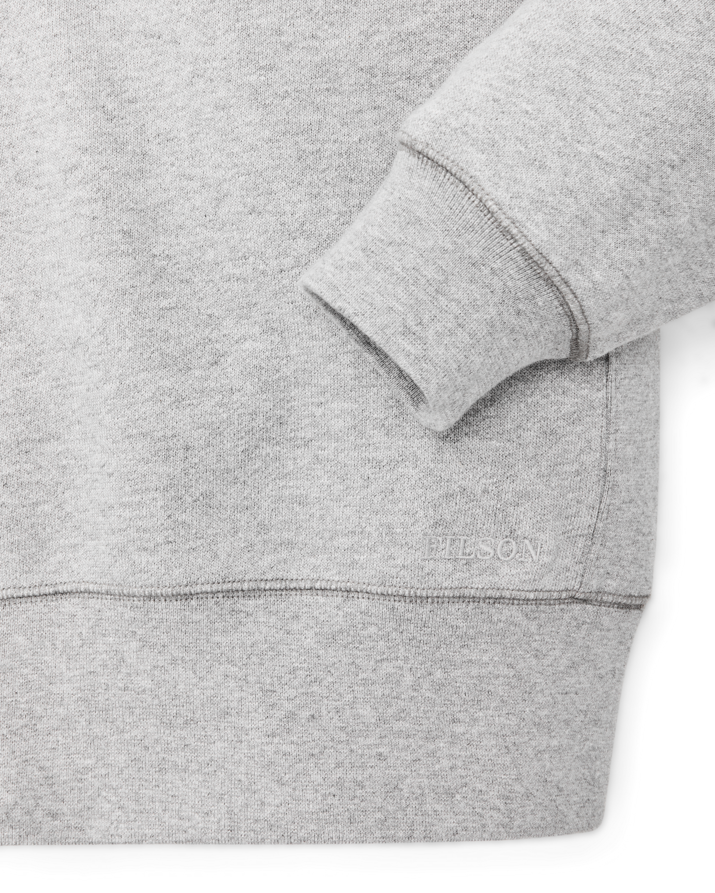 Alternate view of the Filson 14-oz. Heritage Fleece Quarter Zip - Gray Heather