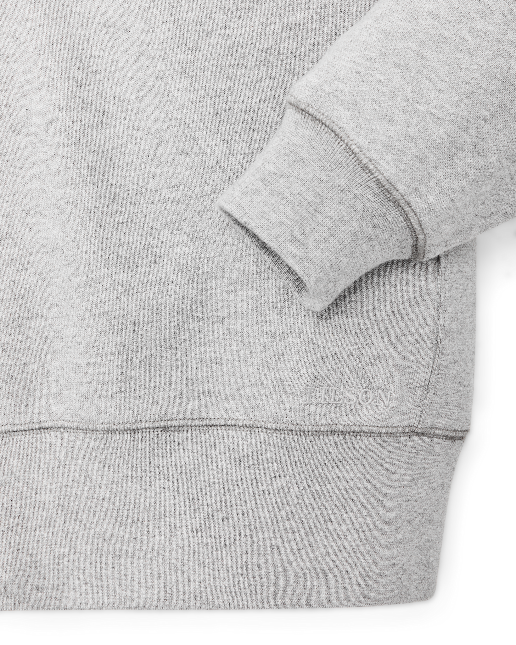 Alternate view of the Filson 14-oz. Heritage Fleece Quarter Zip - Gray Heather
