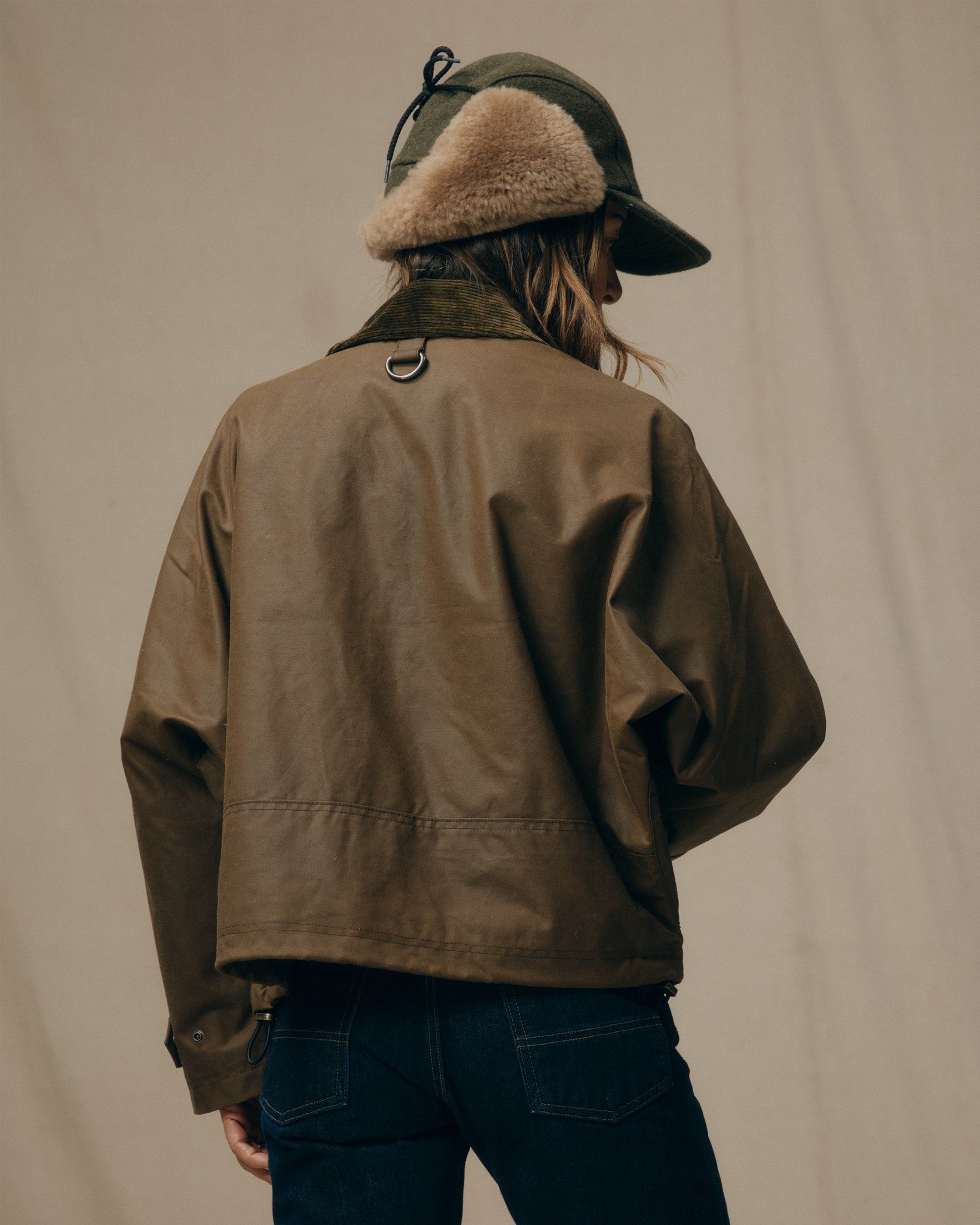 Women's Shelter Cloth Short Work Jacket - Dark Tan