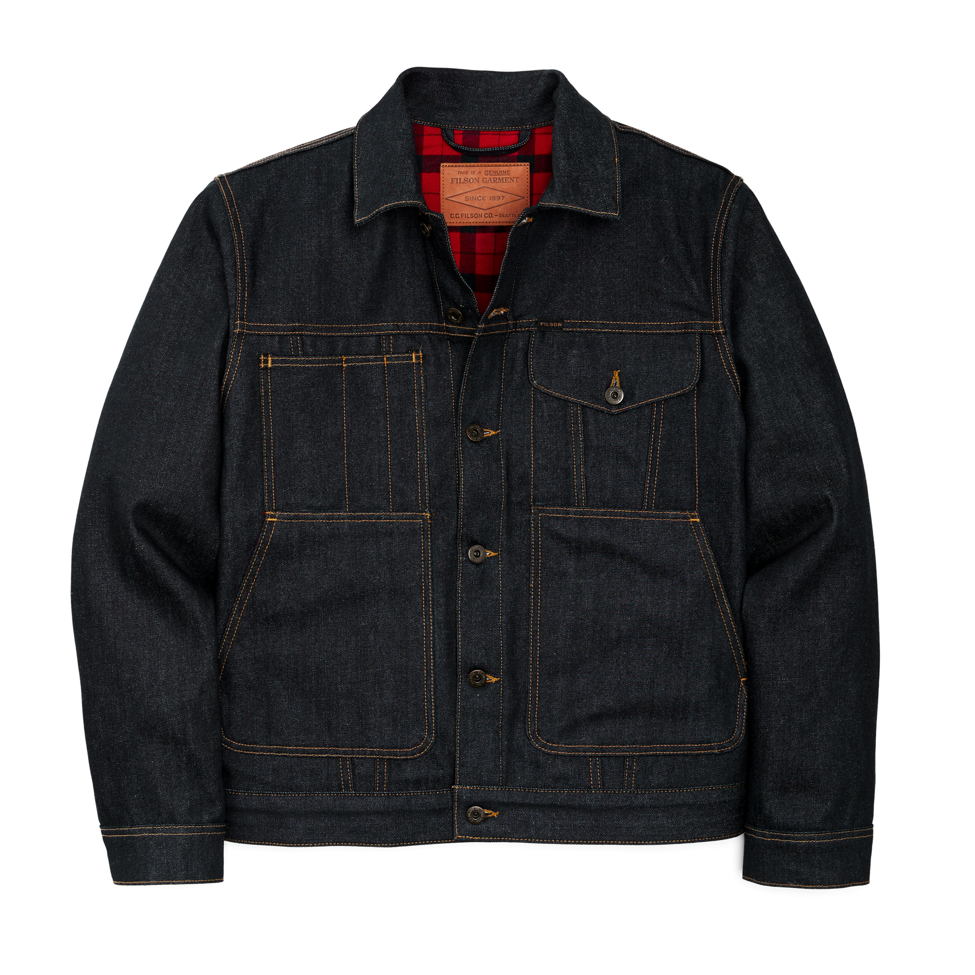 Men's Lined Denim Cruiser Jacket Filson - Main Image